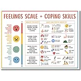 uoyien Feelings Chart For Kids Mental Health Posters Help Students Understand Emotions Poster Calming Corner Special Education Classroom Decor Prints Preschool Classroom Supplies Unframed 12x16in