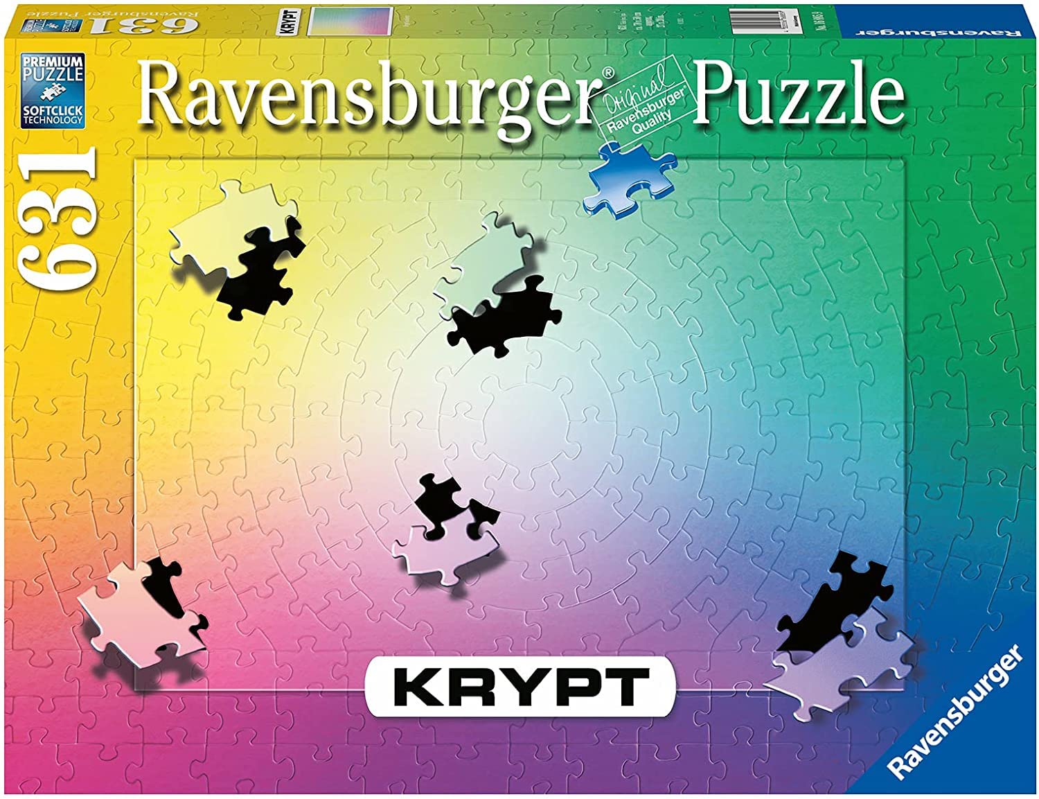 Ravensburger Krypt Gradiants 631 Piece Challenge Jigsaw Puzzle for Adults & Kids Age 10 Years Up