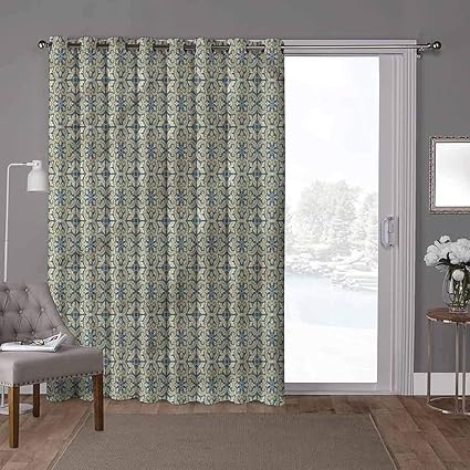 YUAZHOQI - Cortina opaca térmica con aislamiento térmico, geométrico