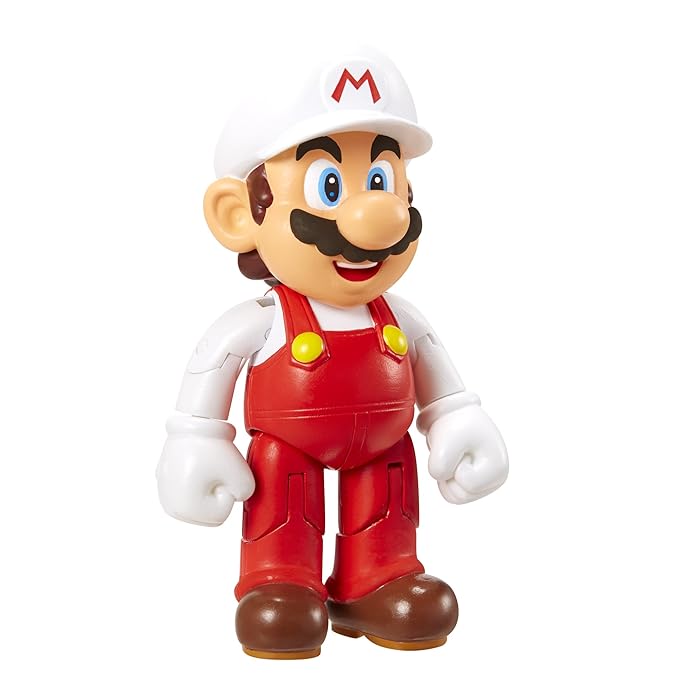 World of Nintendo 4" Fire Mario Figure Wave 3 Toys & Games