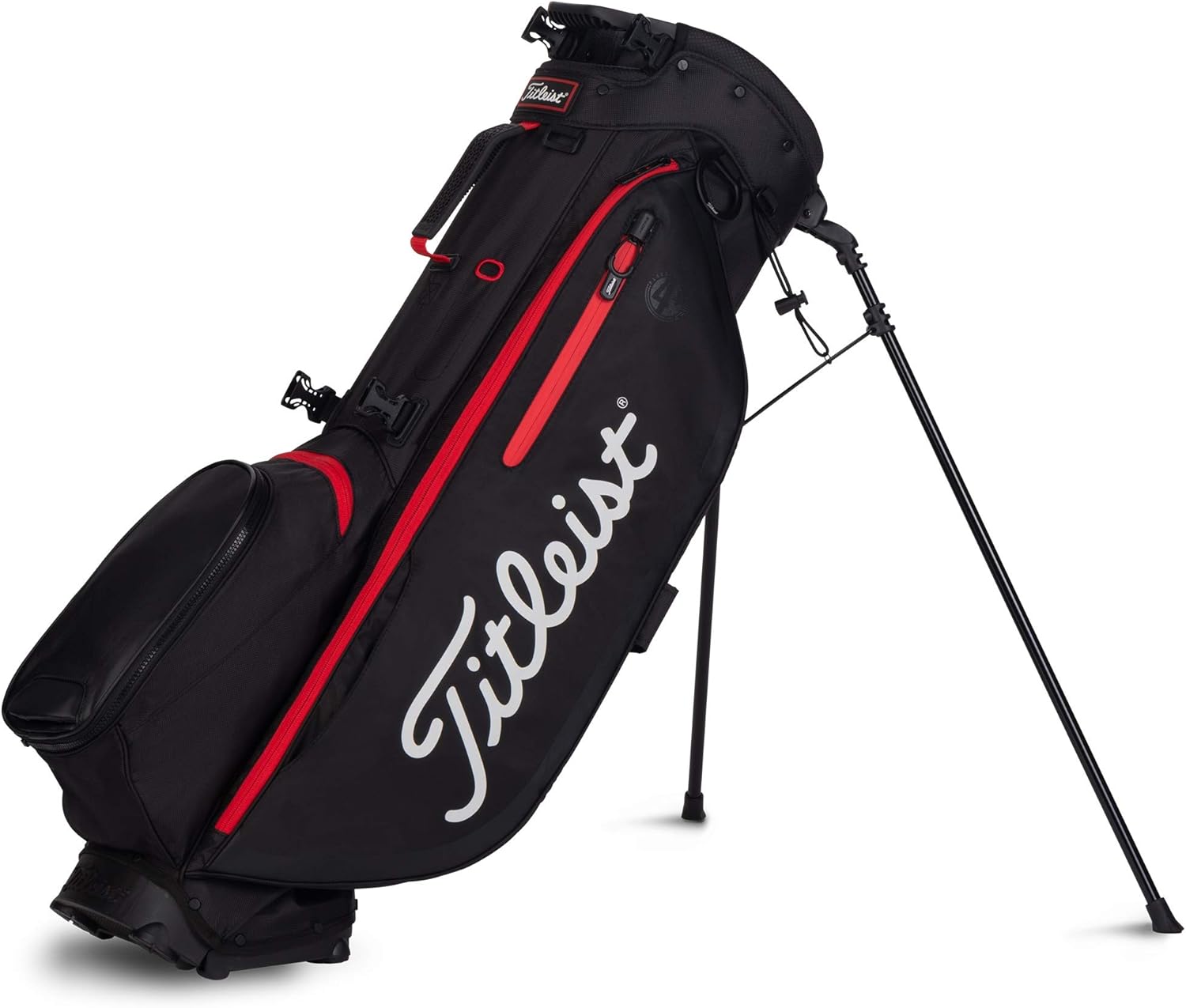 Titleist Players 4 Plus Stand Golf Bag Black/Black/Red : Sports & Outdoors