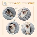 OHANA Collapsible Cat Tunnel Toy Suede Large 130cm with 2 Holes view 5