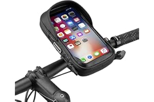 ROCKBROS Bike Phone Mount Bicycle Cell Phone Holder Waterproof and Shockproof Bike Phone Pouch Cell Phone Case Compatible wit