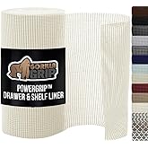 GORILLA GRIP powerGRIP Drawer Shelf and Cabinet Liner, Thick Strong Hold, Non-Adhesive Liners Protect Kitchen Cabinets and Cu