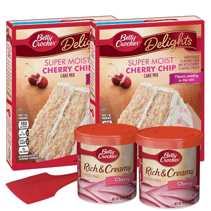 Betty Crocker Cherry Chip Cake Mix and Cherry Frosting [2