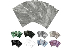 URCOLOR 32-Piece Peel and Stick Backsplash Wall Tile, 4"x 8" PVC Glossy Dark Gray Marble Stick on Subway Tiles for Kitchen, Bathroom, Laundry Room, Camper, Fireplace