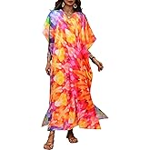 Kaftan Dresses for Women Plus Size Bathing Suit Caftans Swimsuit Cover up Maxi Beach Dress Loungewear