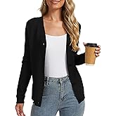 LUXEBOLD Cardigan Sweaters for Women Long Sleeve Button Down Knitted Sweater Lightweight V Neck Tops Outerwear