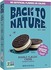 Back to Nature Double Creme Sandwich Cookies, Plant-Based, Non-GMO, Plant-Based, Made with Wheat Flour, Snack Happy, 8.25 oz 