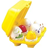 Toomies Hide & Squeak Eggs Toddler Toys - Matching and Sorting Games - Toddler Sensory Toys for Hand Eye Coordination and Col