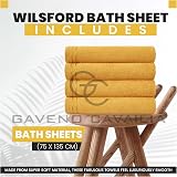 GC GAVENO CAVAILIA Large Towel Bath Sheet 75x135 cm 450 GSM Ochre view 3
