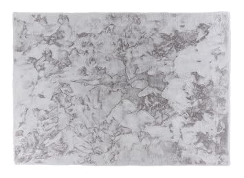 Schoner Wohnen Tender Kunstfell Teppich 190x130 Silber Amazon De