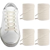 UamGlsob 2 Pairs Shoe Laces for Golden Goose Super-Star, Hi Star, Ball Star | 5/16"(8mm) Poly Cotton Flat Athletic Shoe Laces Replacement Strings for GG Hi Star, Ball Star Sneakers