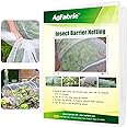 Agfabric Garden Netting 10'x50' Insect Pest Barrier Bird Netting for Garden Protection,Row Cover Mesh Netting for Vegetables Fruit Trees and Plants,White