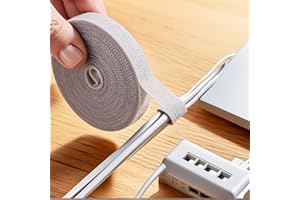 Hook and Loop Cable Ties, 3 Rolls Reusable Cord Organizer - Heavy Duty No-Cut Ties for Wiring, Chargers, Electronics, Home Of