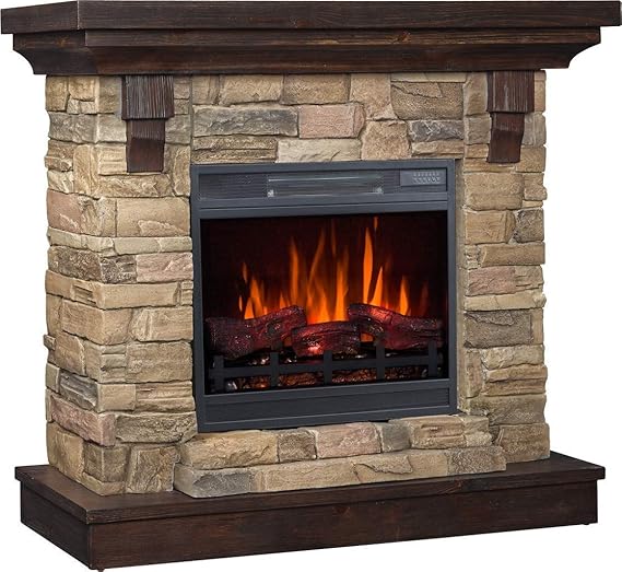 La chimenea eléctrica de piedra LED GENIUS 3D - Aflamo: Amazon.es