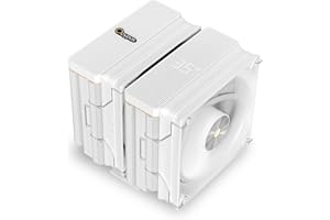 Iota A62 WH CPU Cooler,CPU Air Cooler with New Digital Display,6 Copper Heat Pipes,120MM FDB Fans,CPU Cooling Fans for AMD AM