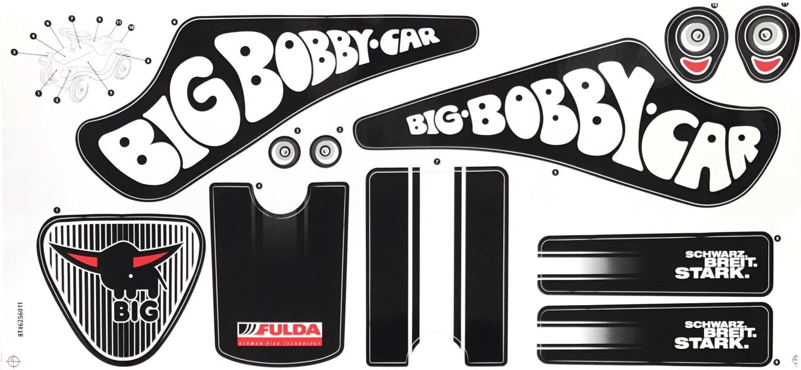 BIG Original Fulda Bobby Car Sticker Set (for Classic Model)