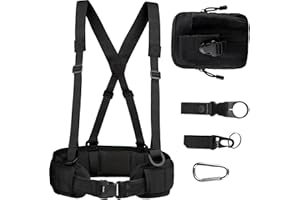 Yrhrol Tactical Battle Belt Set,Slim Airsoft Molle Belt with Metal Buckle for Shooting Hunting,War Game Defense Belts