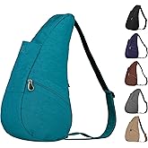 AmeriBag 17" Nylon Healthy Back Bag Ergonomic Crossbody Sling for Everyday Use, Travel & Walking Comfort
