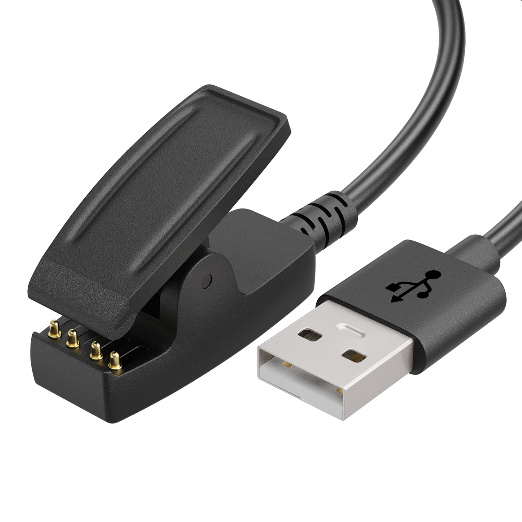 TUCANA 2 Pack Charge Cable Compatible for Garmin Approach S20/G10 Forerunner 235/35/64/230/630/645/645 Music/735XT/Vivomove HR/Lily, Replacement USB Charging Clip Sync Data Cable (2 pcs)