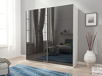 Mia 7 White Black Sliding High Gloss Doors Modern Design Wardrobe