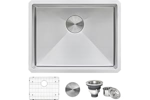 Ruvati 23-inch Undermount 16 Gauge Tight Radius Stainless Steel Kitchen Sink Single Bowl - RVH7123