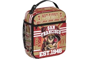 KETBLNB Football Insulated Lunch Box for Kids Boys Girls, Football Fans Gifts for San Francisco, Reusable Insulated Tote bags, Lunchbox for San Francisco