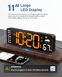 Digital Wall Clock, Digital Clock Large Display