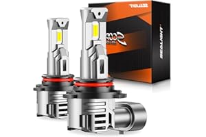 SEALIGHT 9005 Bulbs 800% Brightness 30000LM Super Bright, OEM Fit 6500K White, 20 Years Lifespan with Silent Fan & Heat Dissipation, IP68 & Error-Free Installation, 2 Pack