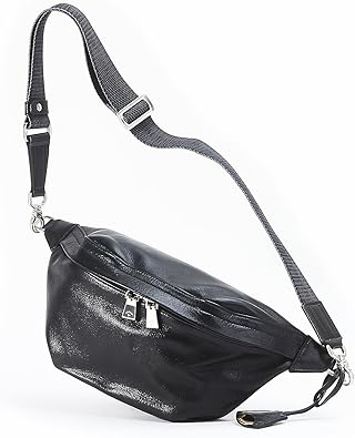 Amazon アニアリ ボディバッグ Antique Leather 01 Black Aniary アニアリ ウエストバッグ