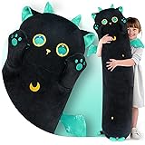 Long Cat Plush Body Pillow – Cute Black Cat