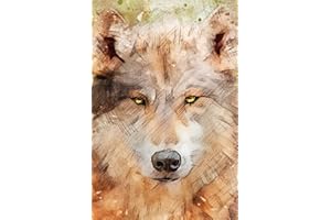 Password Log Book: Beautiful Brown Wolf Themed Painting Design. Discreet Password Keeper and Online Organizer For All Your Internet Login Usernames and Passwords. Large Print. Makes a Wonderful Gift!