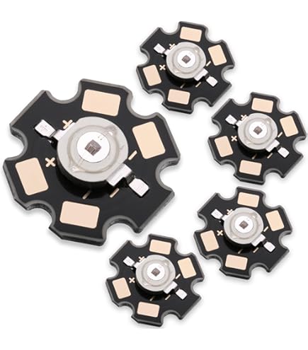 CHANZON 10 Pcs Puce LED Haute Puissance à Bord 3W Rose