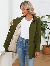 LOMON Women Rain Jacket Lightweight Hooded Jackets