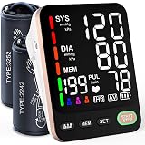 Blood Pressure Monitor, Extra Large 2 Cuffs Accurate Upper Arm Blood Pressure Machine for Home Use, 9-17''&13-21''Adjustable Blood Pressure Cuff, 6 inch Backlit Large Screen /3 User Mode