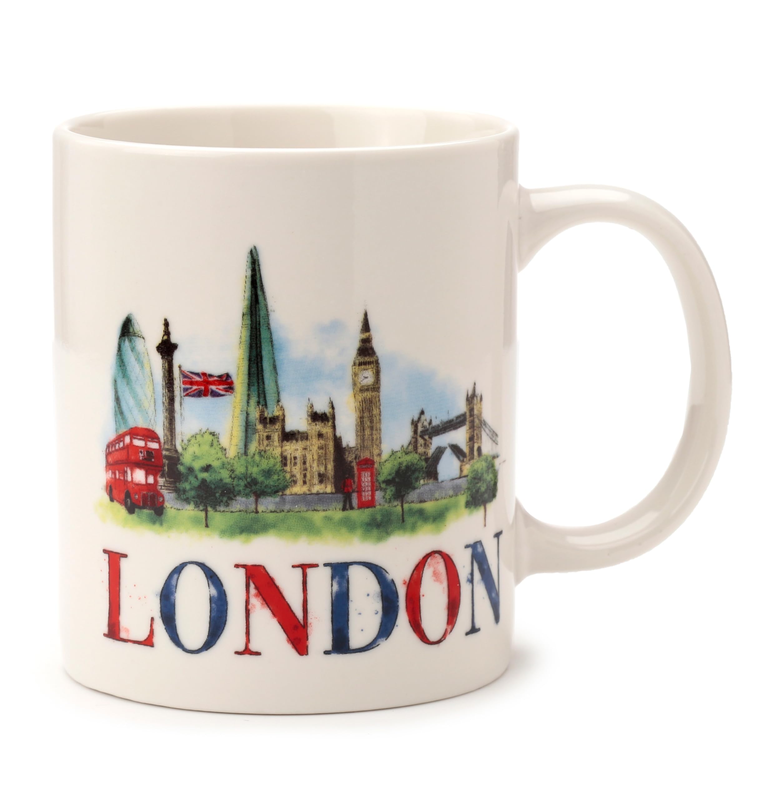Puckator London Tour Porcelain Tea Coffee Mug - Funny Home Accessories - Cute Gifts for Girlfriend - Large Mugs for Men Women Hot Drinks - Cute Cups Presents - Secret Santa Gift - Cup Set