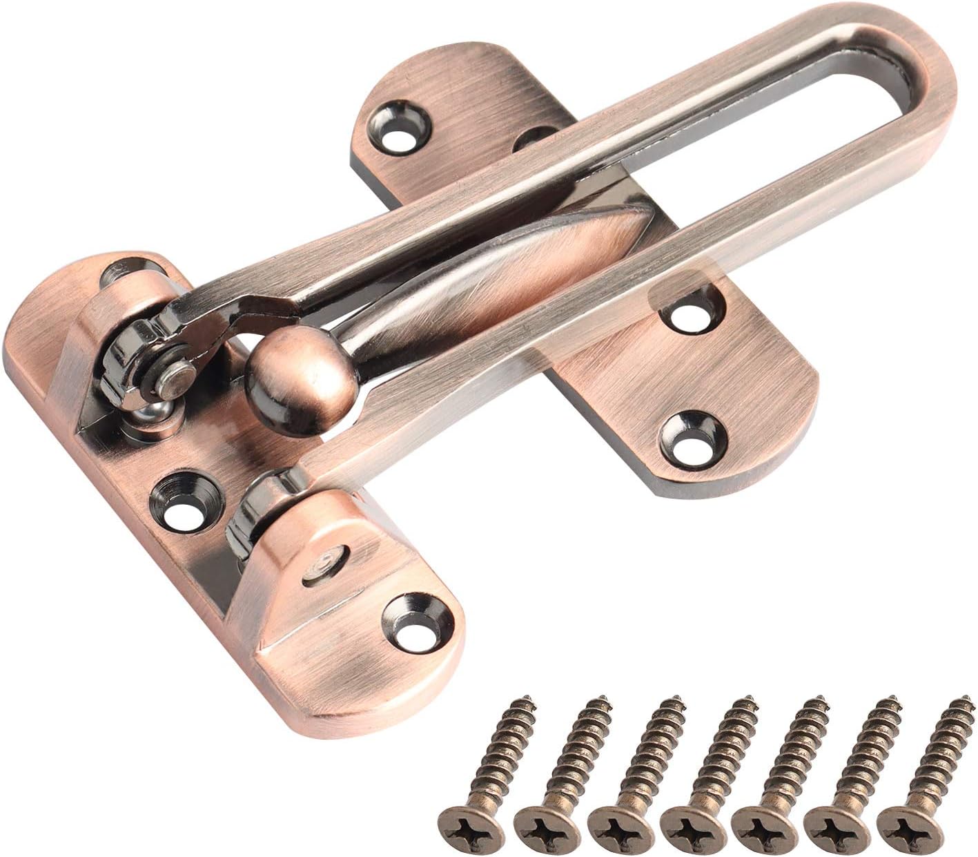 SAISN Door Reinforcement Lock Latch Swing Bar Lock for Home Security