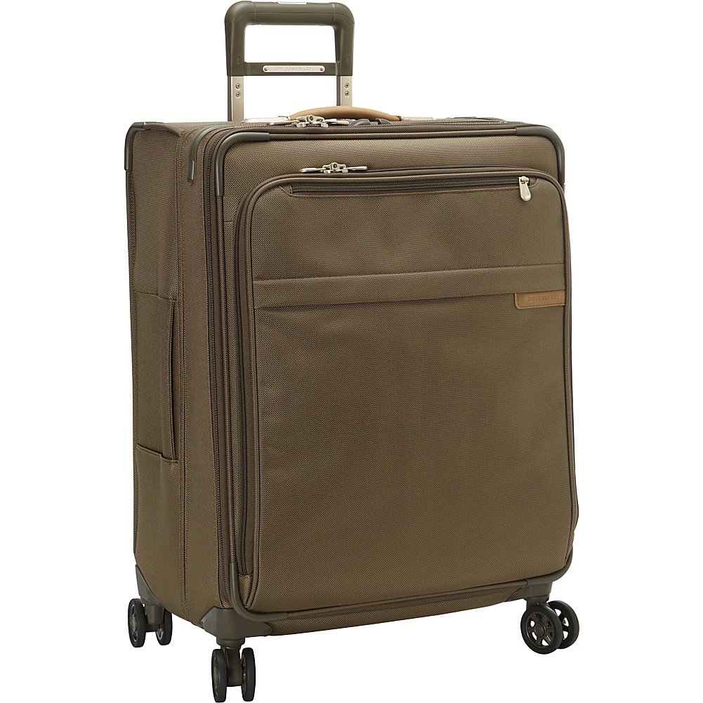Briggs & Riley Baseline Medium Expandable 4 Wheel Spinner Suitcase, 63.5cm, 95 Litres, Olive