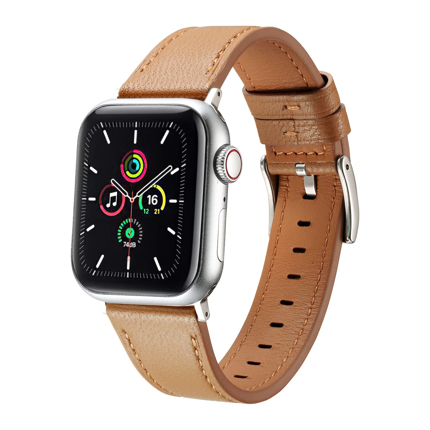 MUENShop Sheep Leather Strap Compatible with Apple Watch Straps 49mm 45mm 44mm 42mm,Men Women Replacement Band for Apple Watch Series 11 10 9 8 7 6 5 4 3 2 1 & iWatch SE,Ultra