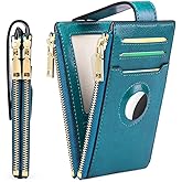 FALAN MULE Airtag Womens Wallet Genuine Leahter Bifold Credit Card Holder with Built-in Integrated Case