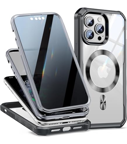 JETech Paquete De Funda Magnética Y Protector De Pantalla De Privacidad Para IPhone 15 Pro Max