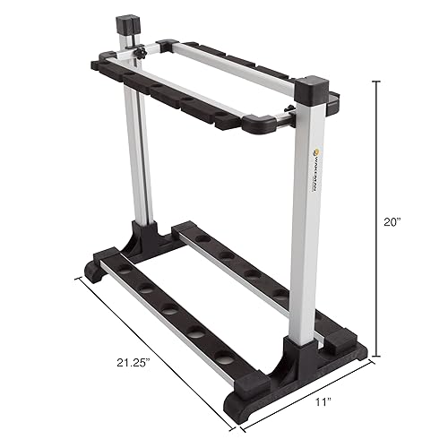 Fishing Rod Rack Aluminum Freestanding Floor Storage, Organizer