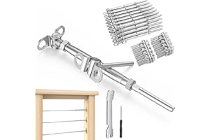 BLIKA 20 Pairs 1/8" Cable Railing Kit Swage Toggle Turnbuckle Hardware, Adjustable Angle T316 Stainless Steel Cable Railing Kits for 2"x2", 4"x4" Wood Posts, Deck Cable Railing Kits for Stairs, BL025