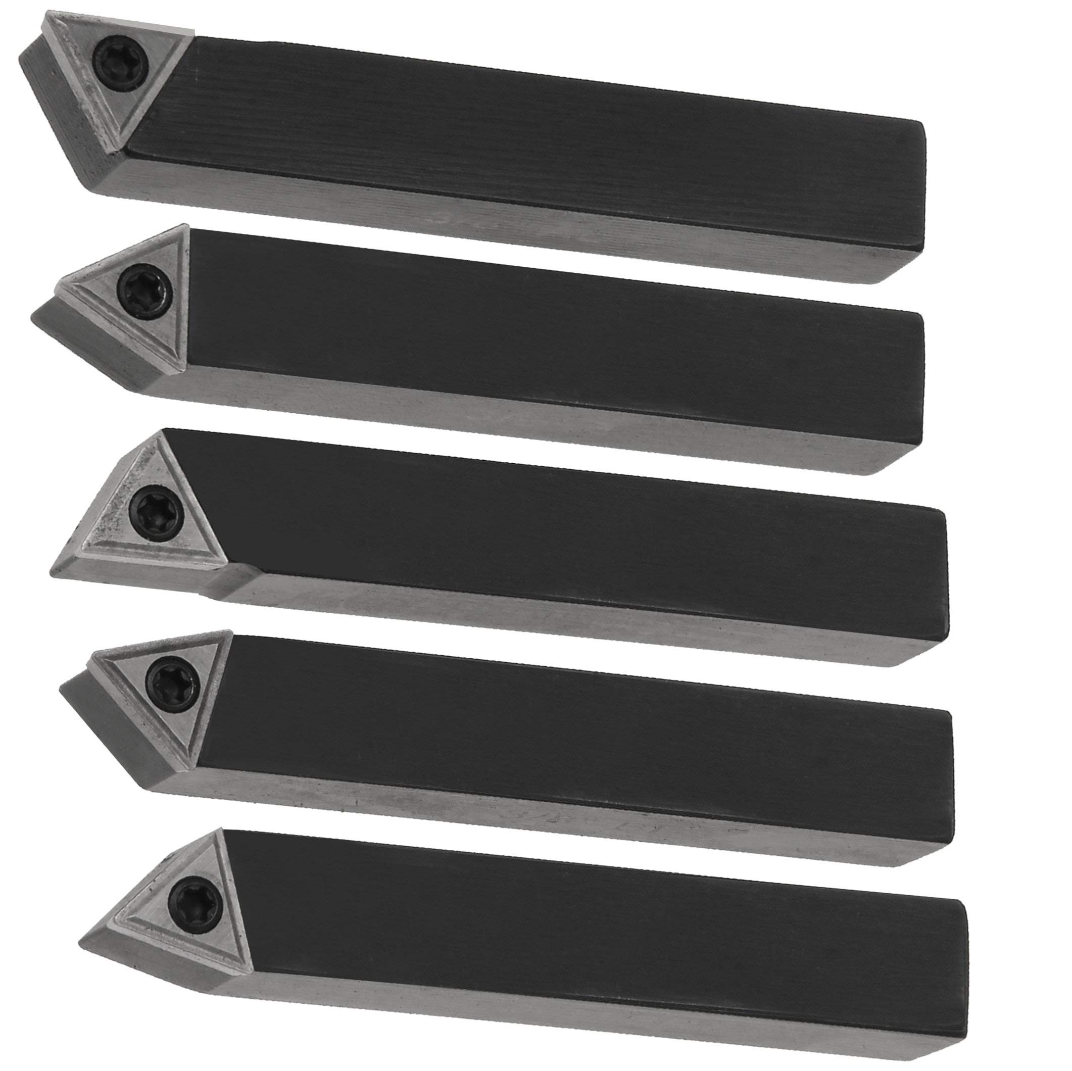 Anytime Tools 5 Piece 3/8" Mini Lathe Indexable Carbide Insert Tool Bit