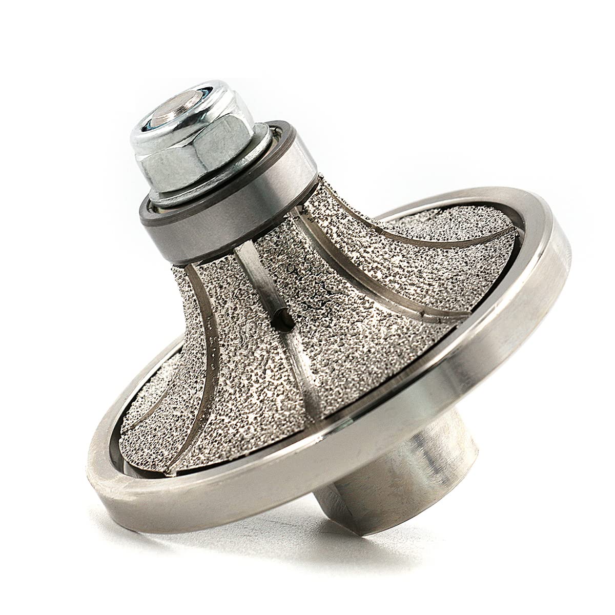 HOMESOM Diamond Hand Profiler B20,Half Bullnose Vaccum Brazed Profile Wheel Metal Cover Router Bit for Marble Granite D85 M14