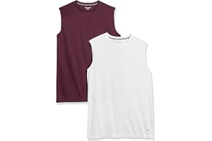 Amazon Essentials Mens Active Performance Tech Muscle Sleeveless Tank Top Workout Shirt