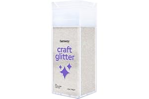 Hemway Craft Glitter Shaker 130g / 4.6oz Glitter for Arts, Crafts, Resin, Tumblers, Nails, Painting, Decoration, Festival, Cosmetic, Body - Microfine (1/256" 0.004" 0.1mm) - Mother Of Pearl Iridescent