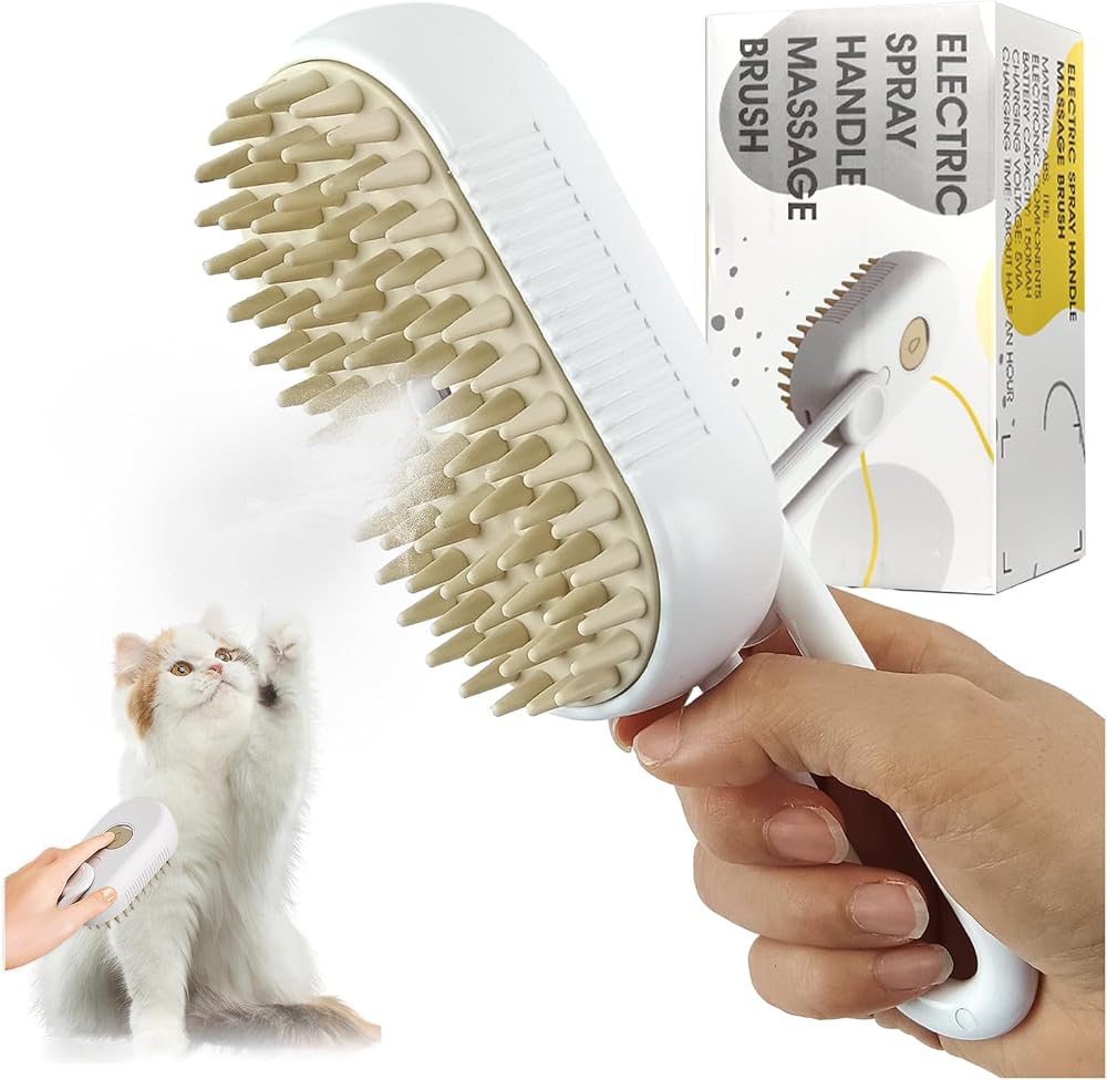 71Nmly Cat Steam Brush 3 in1 Multifunctional Pet Grooming Kit