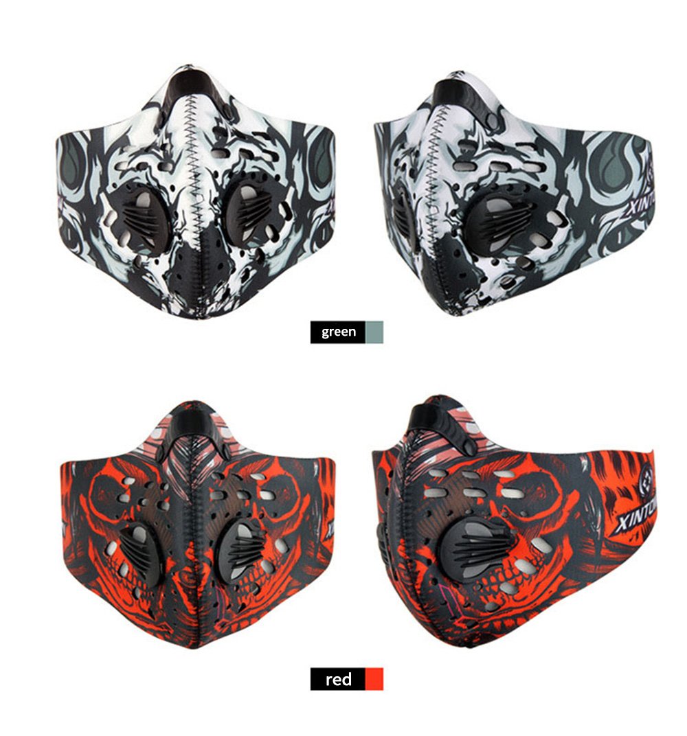 Dust Respirator Mask, Activated Carbon Dustproof Masks with 2 Filter Cotton Sheet and Valves for Breathing, Anti Pollen Allergy and PM2.5 for Cycling, Hiking, Training and House Cleaning